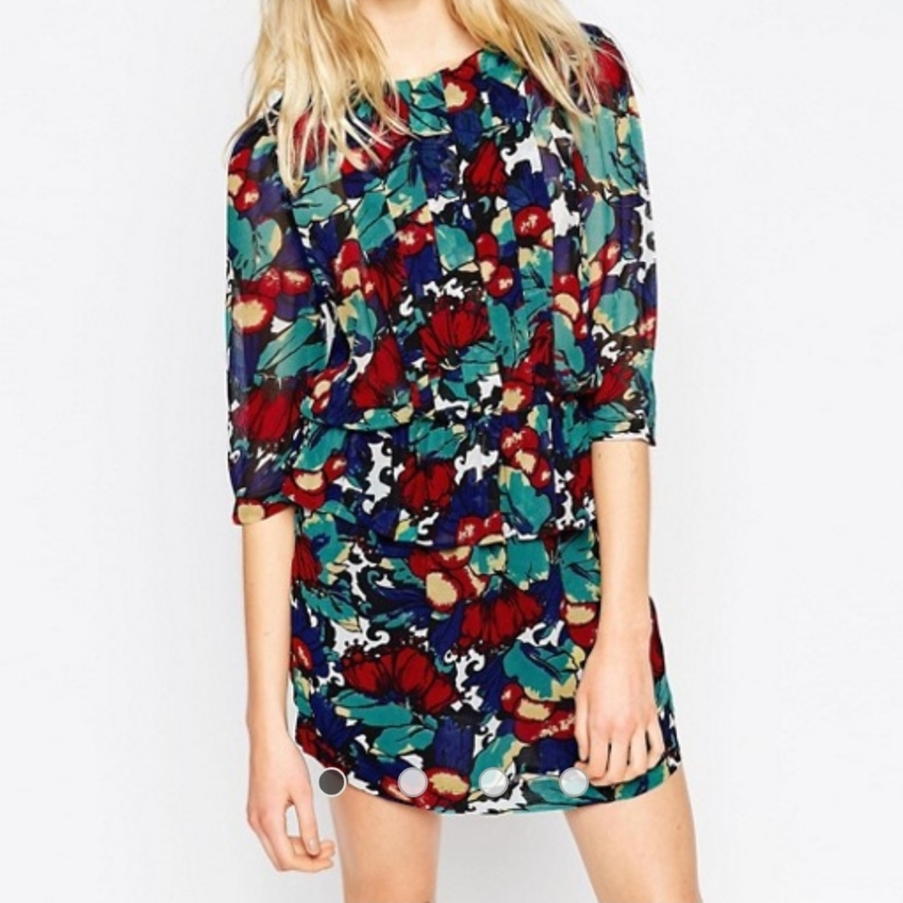 Ganni Mesdames Georgette Dress in tutti fruitti M - Picture 9 of 11